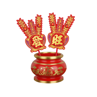 拜神金花供佛神花潮汕拜老爷插香炉过年财神锦花敬佛供奉绒布金花