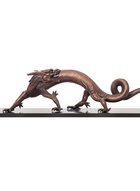 故宫铜龙摆件客厅办公室老板桌面装饰乔迁新居开业礼物青龙工艺品