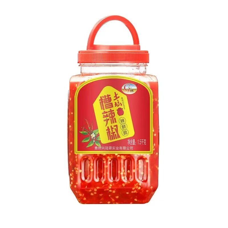 贵州糟辣椒贵州特产酸辣椒农家手工自制正宗土坛酸辣特辣姜蒜瓶装