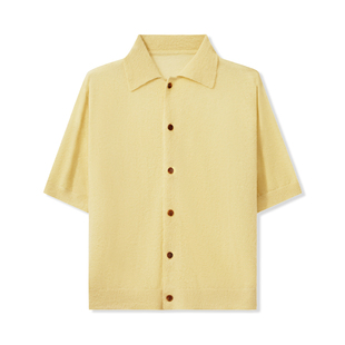 UNICA HOMME/明星同款 男士马海毛毛衣翻领蓬松绒感针织开衫男