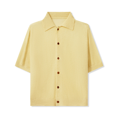 UNICAHOMME马海毛翻领针织开衫