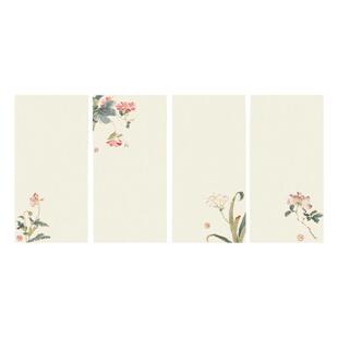 花鸟微喷书法作品纸小楷毛笔书法作品纸半生半熟古风花草花笺瘦金体行书仿古创作专用纸小尺寸印花书写信纸