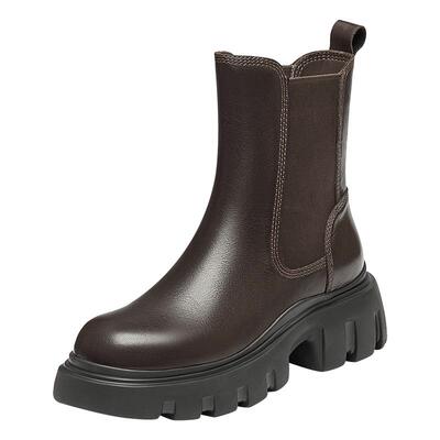 思加图冬季牙牙靴切尔西靴烟筒靴短靴厚底女靴H1353DD4