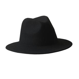 秋冬毛呢光身礼帽女韩版保暖英伦复古时尚爵士帽男欧美百搭帽子