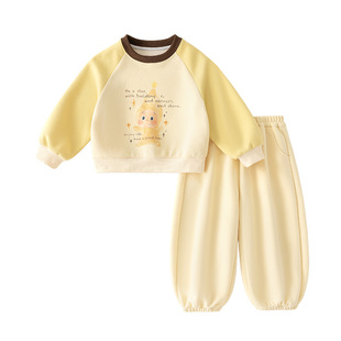 大小卷儿童卫衣套装2026新韩版女童宝宝秋季运动服外套男童两件套