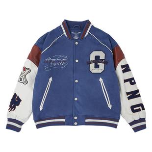 NPNG美式街头复古棒球服男装慵懒风宽松休闲秋冬夹克秋冬新款
