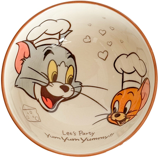 猫和老鼠饭碗盘子餐具个人专用碗具可爱家用2025新款米饭碗菜盘