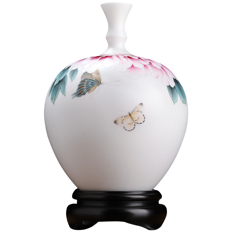 陈建瑞大师手绘陶瓷作品《国香》