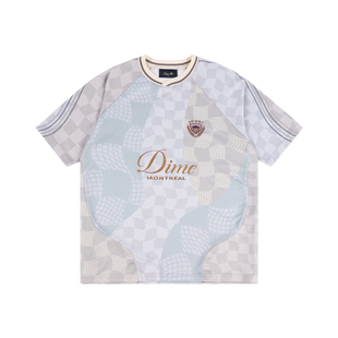 Dime MTL Checkered Home Jersey 夏季跑步运动男女短袖T恤足球衣