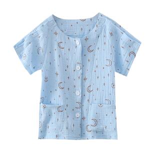 儿童护理服手臂骨折专用衣服方便穿脱短袖胳膊受伤穿的上衣打石膏