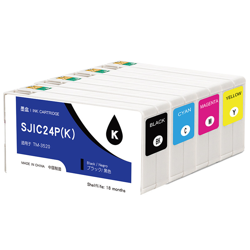 SJIC24P墨盒适用爱普生TM-C3520/3500/3510标签打印机22P 23P墨盒