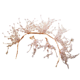 新娘头饰2025新款森系手工花朵结婚发饰超仙韩式伴娘头花婚纱配饰