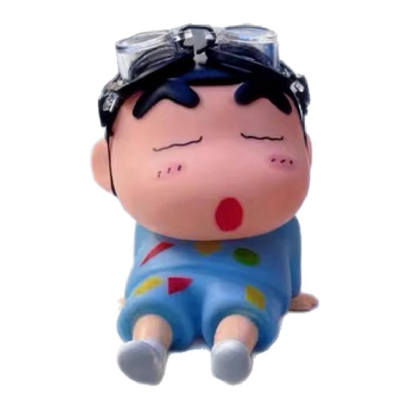 蜡笔小新车顶尾部玩偶后备箱玩偶车外公仔挂件车载摆件汽车装饰品