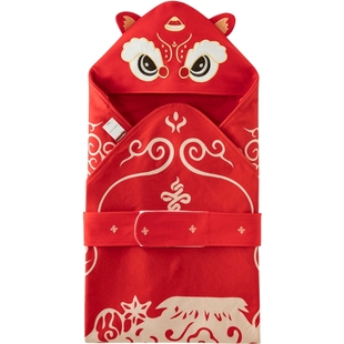 [满地金]aqpa新年包单初生婴儿纯棉a类抱被春新款新生儿宝宝外出