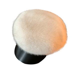 仿水貂毛贝雷帽女秋冬季显脸小报童画家帽大头围保暖毛绒八角帽子