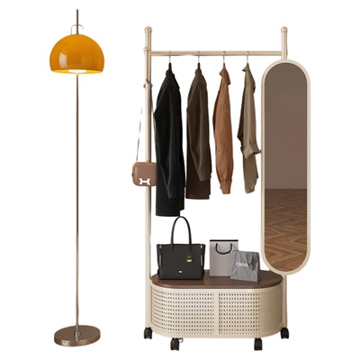 德国衣帽架卧室落地穿衣镜一体