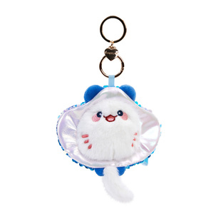 【新品】亮片独角兽海洋小玩偶毛绒挂件书包包挂饰新年生日礼物品