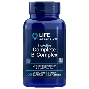 美国Life Extension活性复合维生素B族60粒B-Complex叶酸B12 B16