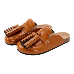 JW ANDERSON 潮流都市女士纯色流苏装饰乐福拖鞋银泰百货 301574