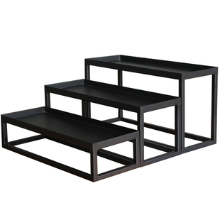 日式铁艺茶棚茶艺展示架博古架茶具收纳架多宝阁功夫茶具茶道配件