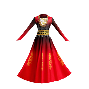 新疆舞蹈服儿童女维吾尔族古丽服装女童新娃哈哈花儿新疆舞演出服