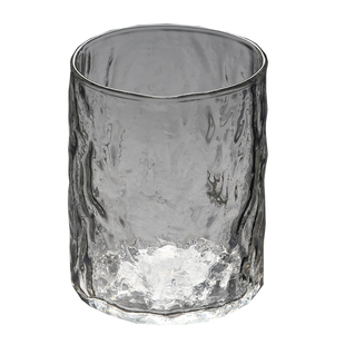 相见相遇 玻璃杯家用加厚水杯简约耐高温日式锤纹杯子耐热茶杯