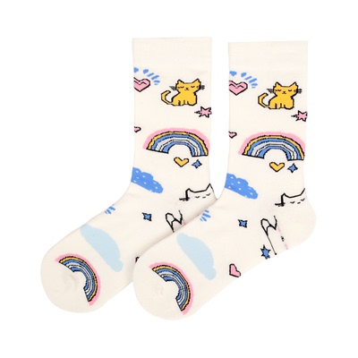 Walki踩点好梦与猫清新中筒袜