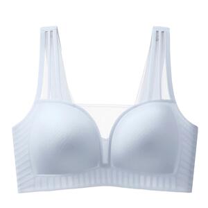 婷美新款大胸显小软支撑文胸女调整型收副乳全包容大码背心式内衣