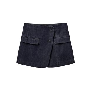 【THE GARMENT】hug 简约纯色不对称修身mini半身裙