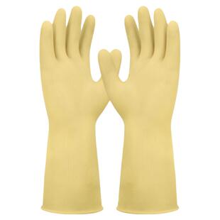 牛筋乳胶手套工业级耐酸碱加厚橡胶耐磨防水防滑劳保工作专用耐用