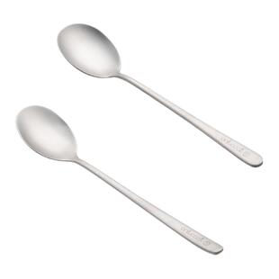 onlycook钛净化勺子抗菌食品级304不锈钢圆头汤勺调羹家用西瓜勺