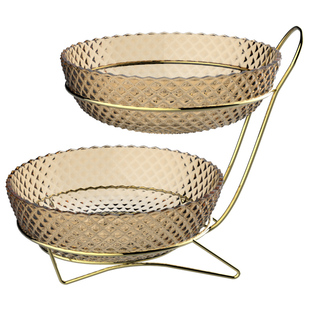 水果盘家用客厅茶几轻奢高端精致双层果篮糖果零食盘收纳置物架