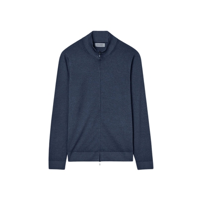 FALCONERI男士简约轻薄山羊绒拉链长袖开衫UML250F