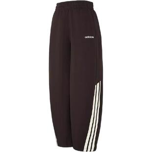 adidas阿迪达斯女裤官方正品新款运动长裤宽松直筒阔腿裤KC0290
