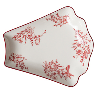 舍里新年红色陶瓷餐具套装家用团圆饭拼盘碗盘筷乔迁新居过年礼物