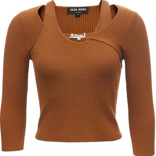 Vero Moda奥莱针织衫女秋冬清仓修身七分袖简约气质打底毛衣百搭