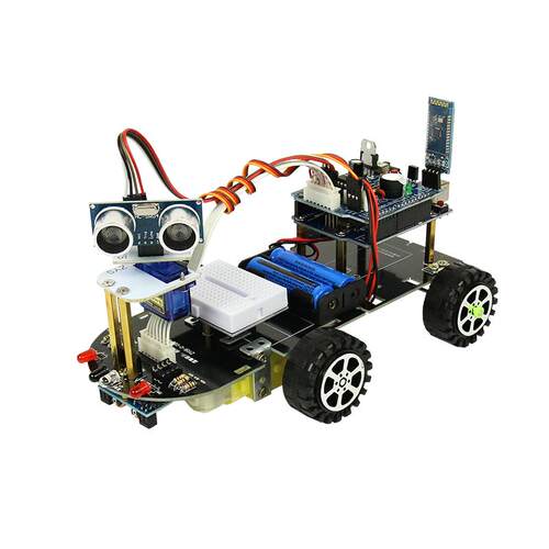 stm32开发板 蓝牙WiFi遥控智能小车 循迹超声波避障小车DIY机器人