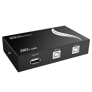迈拓维矩 usb打印共享器2口手动USB切换器2进1出切换器一分二转换器两电脑共用打印机1分2分线器 MT-1A2B-CF