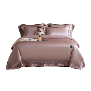 TeenieWeenie纯色天丝四件套轻奢高级感被套桑蚕丝绸裸睡床上用品