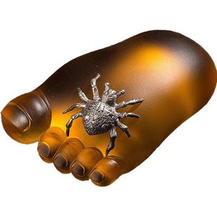 容山堂华银银茶宠茶盘摆件蟾蜍蜘蛛茶道创意小礼品银制茶具配件