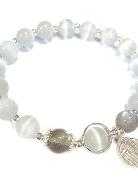 手链猫眼石月光石轻奢新中式