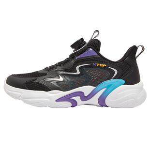 特步童鞋夏季款中大童网面透气儿童运动鞋子男童耐磨旋钮扣休闲鞋