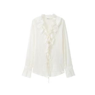 REVAN芮范设计师款古典浪漫荷叶边领衬衫RL10902319