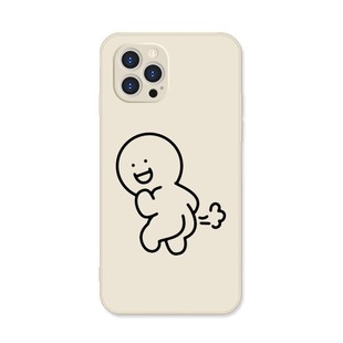 放屁火柴人iPhone16promax苹果17Air小米15华为p70搞怪mate60荣耀300红米K80适用vivo简约OPPO硅胶情侣手机壳