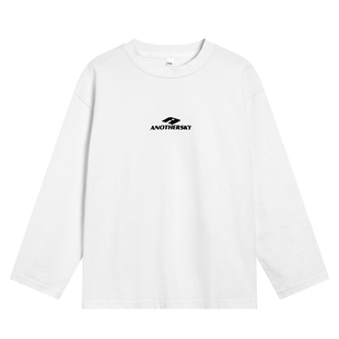 男童秋冬纯棉运动长袖白t恤2025新款青少年儿童保暖内搭打底上衣