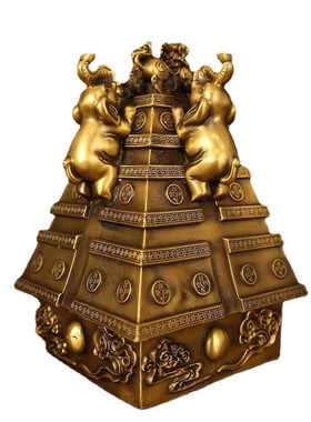 铜象摆件四象生财办公室招财