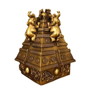 铜四象生财摆件吉象福象财塔破土而出财象高升书房办公室装饰