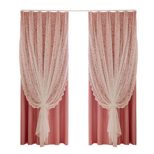 双层窗帘免打孔安装粘贴轨道一整套滑轨挂钩式飘窗全遮光2025新款