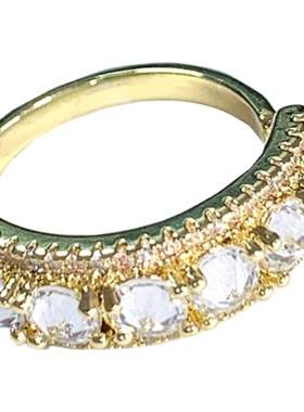 炸街的好看！轻奢满钻女开口戒指