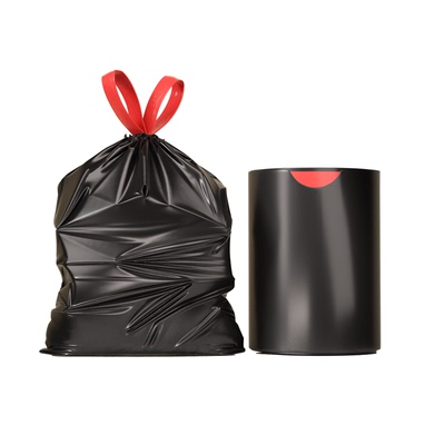【黑色加厚】免撕抽绳家用垃圾袋